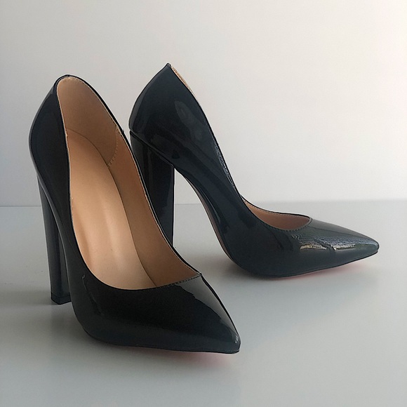 Black block high heels - Picture 7 of 9